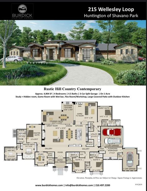 Big House Design Plans, Ranch Mansion Floor Plans, Royal House Exterior, 2 Story Mansion, 8 Bedroom House Plans, Sims Floor Plans, Hill Country House Plans, Modern Bungalows, Texas House Plans