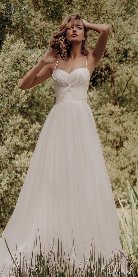 Ruched Bodice Wedding Dress, Bodice Wedding Dress, Wedding Dresses Sweetheart Neckline, Spaghetti Strap Wedding Dress, Western Wedding Dresses, Chiffon Wedding Dress, Wedding Dresses With Straps, Wedding Dress Chiffon, A Line Wedding Dress