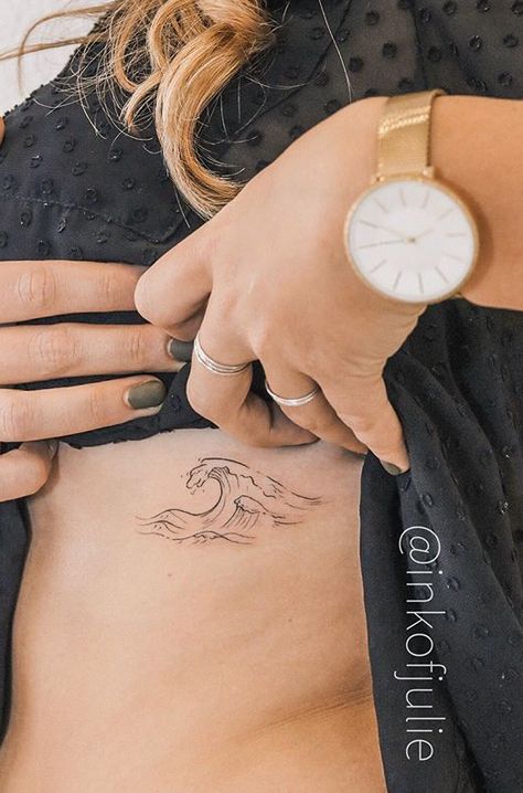 Wave Fine Line Tattoo, Celtic Mother Tattoos, Surf Tattoo, Sagittarius Tattoo, Small Finger Tattoos, Wave Tattoo, Daisy Tattoo, Fine Line Tattoo, Mother Tattoos