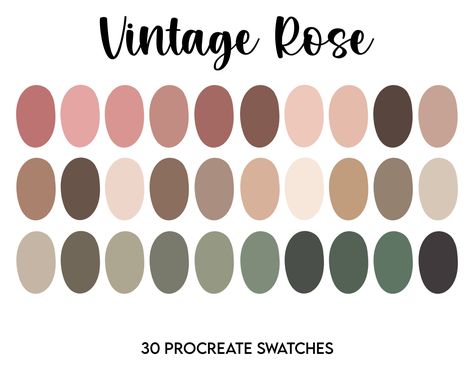 Muted Pinks Colour Palettes, Green Pink Tan Color Palette, Muted Pink Palette, Vintage Pink Colour Palette, Pink And Green Palette Colour Schemes, Antique Rose Color Palette, Dusty Rose And Sage Green Color Palette, Color Palette Dusty Pink, Pink Green And Brown Color Palette