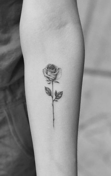 Literary Tattoo, Single Rose Tattoos, Rose Tattoo Forearm, Rose Tattoos For Women, Small Rose Tattoo, Watercolor Tattoo Flower, Black Rose Tattoos, Tattoo Simple, Gorgeous Tattoos