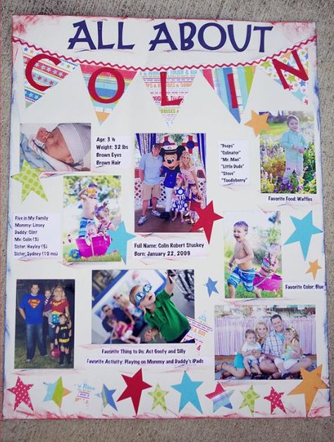 Start student of the week posters - great way to introduce students to the class. Star Student Poster, School Poster Ideas, Kids Timeline, All About Me Project, About Me Poster, Kindergarten Posters, All About Me Poster, Student Posters, Student Of The Week