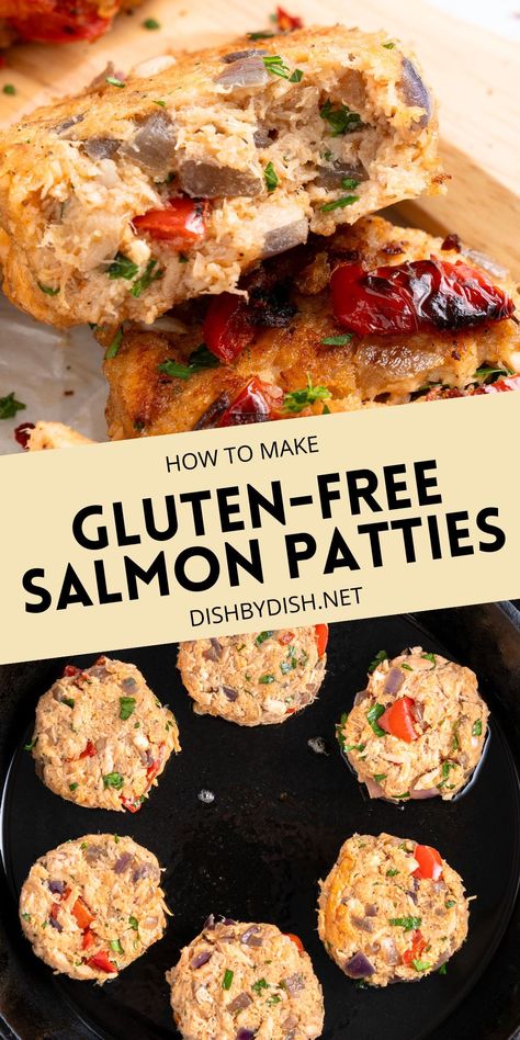 Easy and flavorful, these gluten-free salmon patties elevate any table, and make a delicious appetizer or main dish, especially during the summer, but also anytime of the year. Totally dairy-free too. Gluten Free Salmon Patties, Fluffy Bread Recipe, Gluten Free Salmon, Salmon Patties Recipe, Frozen Salmon, Gluten Free Bread Crumbs, Patties Recipe, Salmon Cakes, Salmon Patties