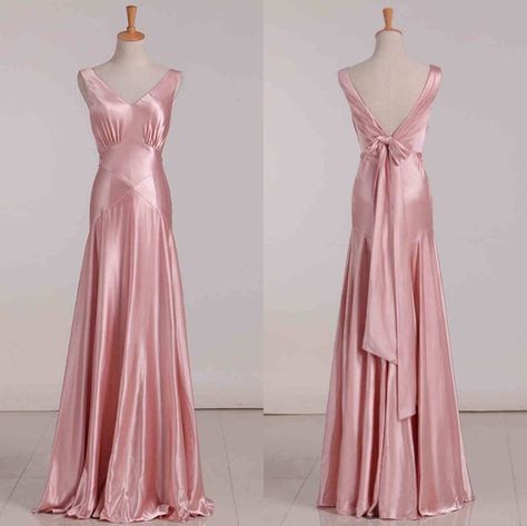 Pink Cocktail Dress Elegant, Pink Silk Dress Long Sleeve, Early 2000s Bridesmaid Dress, 40s Evening Gown, Vintage Prom Dresses 70s, 70s Dresses Formal, 60s Formal Dress, 60s Prom Dress, 70s Prom Dress