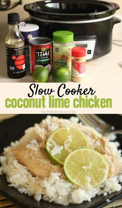 ❤~☆@msbrandis7286☆~❤ Coconut Lime Chicken, Lime Chicken, Crock Pot Slow Cooker, Crockpot Recipes Slow Cooker, Coconut Curry, Crock Pot Cooking, Coconut Lime, Chicken Crockpot Recipes, Slow Cooker Chicken