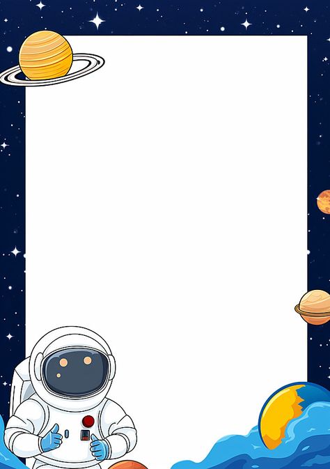 an astronaut with a book and an space scene Cute Wallpapers Space, Astronaut Bulletin Board, Astronaut Background, Outer Space Background, Space Scene, Solar System Crafts, School Kids Crafts, Education Poster Design, Instagram Design Creative