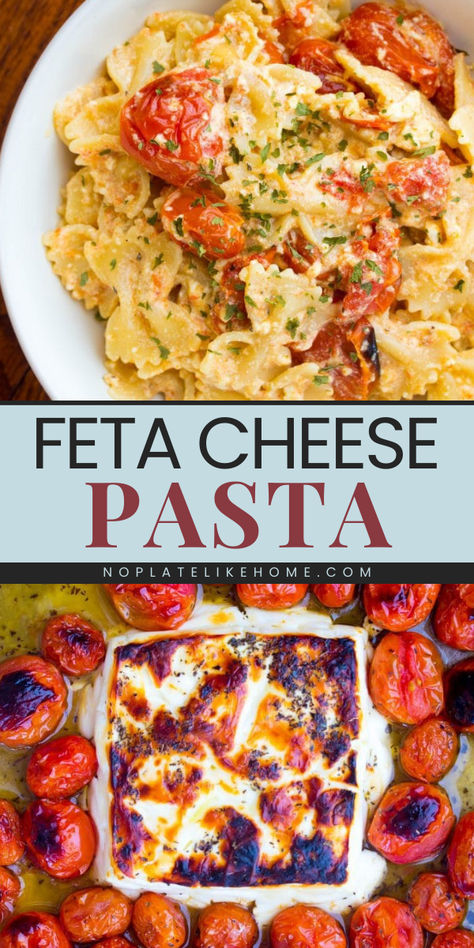 Looking for the best pasta dinner recipe? This Feta Cheese Pasta is a copycat recipe that's delicious and easy to make. It's ready in 30 minutes with just six ingredients. Add this to your new weeknight dinner recipes! Pasta And Feta Cheese Recipes, Feta Recipes Dinner, Feta Cheese Recipes Pasta, Best Pasta Dinner, Recipes With Feta Cheese, Feta Cheese Pasta, Feta Tomato Pasta, Cheese Recipes Dinner, Pasta With Feta Cheese