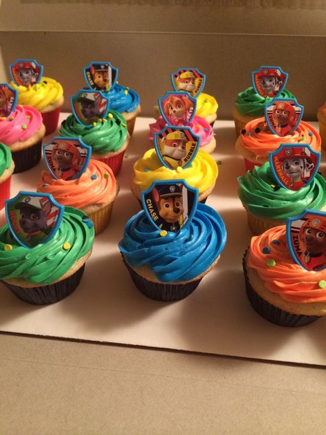 Paw Patrol Party Cupcakes, Paw Patrol Cupcakes Ideas, Paw Patrol Birthday Cupcakes, Cupcakes Paw Patrol, Paw Patrol Birthday Party Cake, Paw Patrol Birthday Decorations, Paw Patrol Party Decorations, Paw Patrol Cupcakes, Paw Patrol Birthday Theme