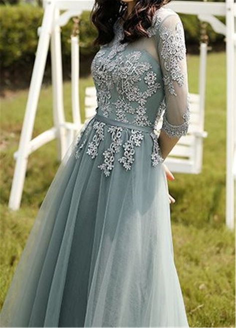 Grad Dresses Grade 8 Long Sleeve, Green Prom Dress Long Sleeve, Conservative Prom Dresses, Enchanted Garden Prom Dress, Garden Prom Dresses, Long Prom Dresses With Sleeves, Sage Green Prom Dress, Prom Dress Long Sleeve, Green Prom Dress Long