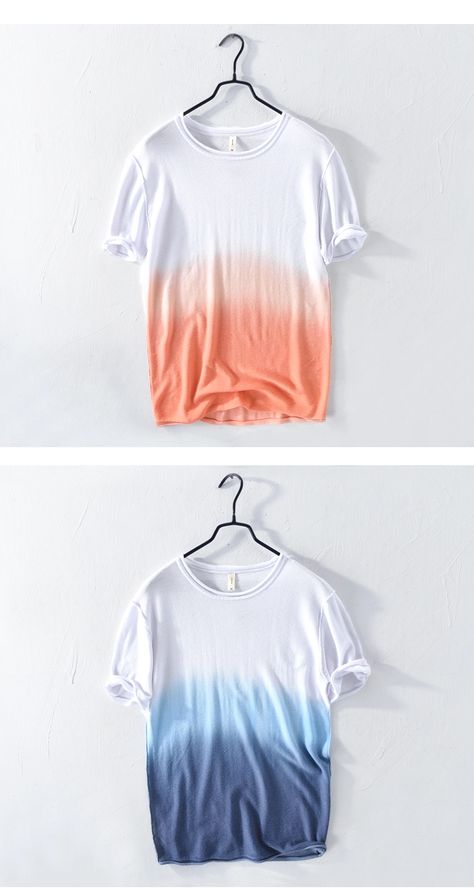 Dip Dye T Shirts, T Shirt Printing Machine, T Shirt Printer, Fabric Dyeing, Wholesale T Shirts, Mens Tshirts Fashion, Blank T Shirts, Dip Dyed, Wholesale Shirts