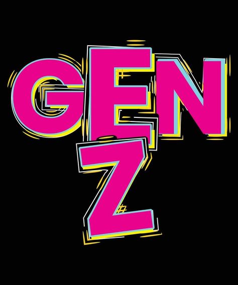 the logo for gen z Gen Z Logo Design Ideas, Gen Z Typography, Gen Z Logo Design, Gen Z Poster, Gen Z Logo, Gen Z Graphic Design, Gen Z Art, Genz Aesthetic, Gen Z Design