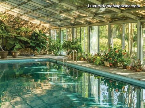 Indoor Swimming Pool Design, Indoor Pool Design, Piscina Interior, Indoor Pools, Indoor Outdoor Pool, Luxury Pools, Dream Pools, Sunrooms, Virginia Beach Va