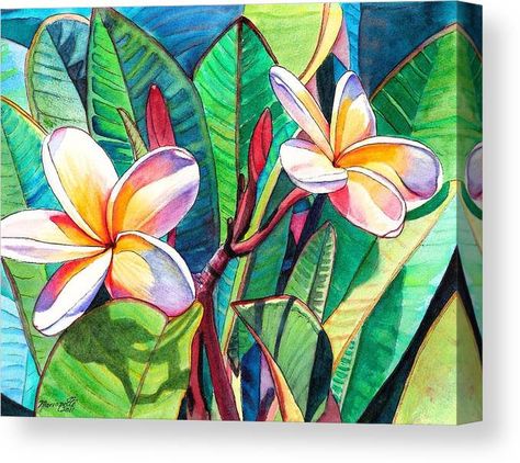 Aloha Flower, Flower Tropical, Flower Canvas Art, Hawaiian Art, Create Picture, Pictures For Living Room, Kauai Hawaii, Tropical Flower, Garden Print