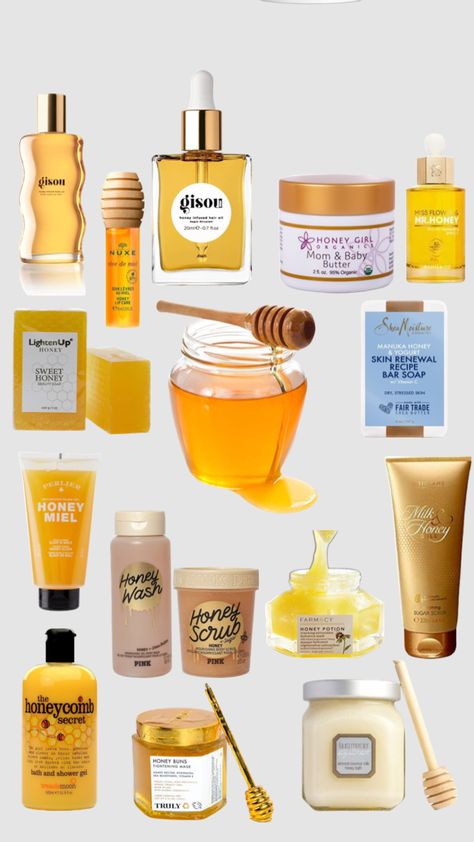 #honey Honey Perfume Fragrance, Honey Skincare Products, Honey Shower Routine, Milk And Honey Scent, Honey Scented Shower Routine, How To Smell Like Milk And Honey, Honey Scented Products, How To Smell Like Honey, Signature Scent Ideas