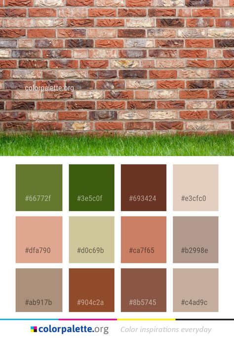 Wall Color Palette, Sky Color Palette, Brick House Colors, Interior Brick, Bedroom Colour, Industrial Kitchen Design, Vinyl Store, Colors Inspiration, Screened In Patio