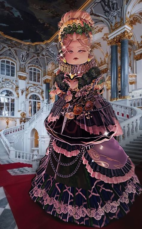 #rh#royalehighoutfit#royalehigh#rhoutfit Royale High Ballerina, Royale High Victorian Outfit, Dripping In Gold Outfit Royal High, Royale High Fits, Royal High Outfits, Rh Combos, Royale High Outfits, Steampunk Patterns, Victorian Style Clothing