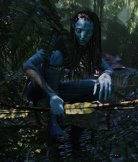 Zoe Saldaña as Neytiri, in “Avatar” (2009). Avatar Female Names, Avatar Cameron, Neytiri Avatar, Avatar Quotes, Fictional Languages, Avatar Film, Avatar 2009, Avatar Pandora, Oc Reference