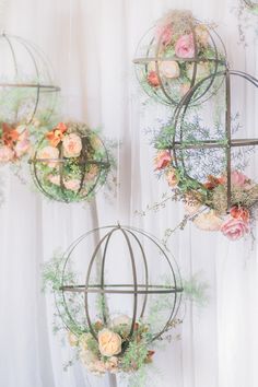 Industrial Chic Wedding Design with Intrigue Designs, Manda Weaver Photography… Industrial Chic Decor, Industrial Chic Wedding, Spring Wedding Decorations, Hanging Flower, Hanging Flowers, Deco Floral, Wedding Deco, Industrial Wedding, Industrial Chic