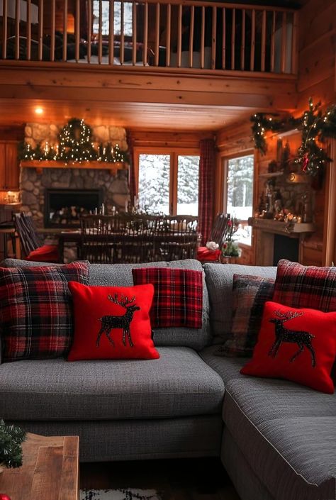 Ski Lodge Christmas Decor, Ski Lodge Christmas, Lodge Christmas Decor, Lodge Christmas, Comfy Cozy Home, Eclectic Bathroom Design, Honeycomb Wallpaper, Future Farmhouse, Cabin Christmas Decor