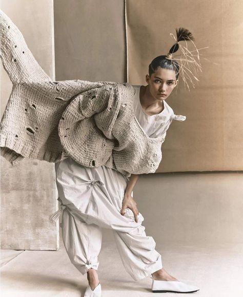 'Neutral Territory' Rough Elegance Style for Harper's Bazaar US — Anne of Carversville Layers Styled, Creative Knitting, Lauren Manoogian, Elegance Style, March 2023, Harper’s Bazaar, Beautiful Knitting, Mm6 Maison Margiela, Harper's Bazaar