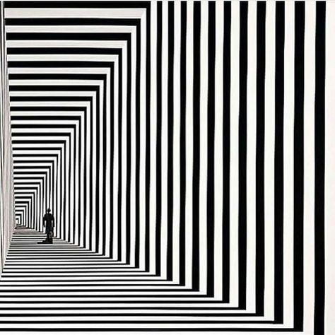 Street Art News, Optical Illusion Drawing, Vision Photography, Illusion Drawings, 3d Art Drawing, Art Optical, Tunnel Vision, Striped Art, Optical Art