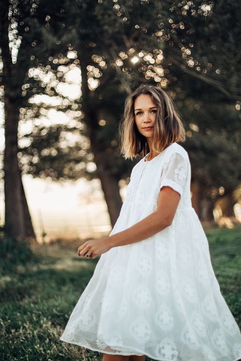 Piper & Scoot: The Ellie Dress in White Modest White Dress, Nursing Friendly Dresses, Dresses For Fall, Nursing Friendly Dress, Piper And Scoot, Long Maxi Dresses, Season Of Life, Sheer Overlay, Nursing Friendly