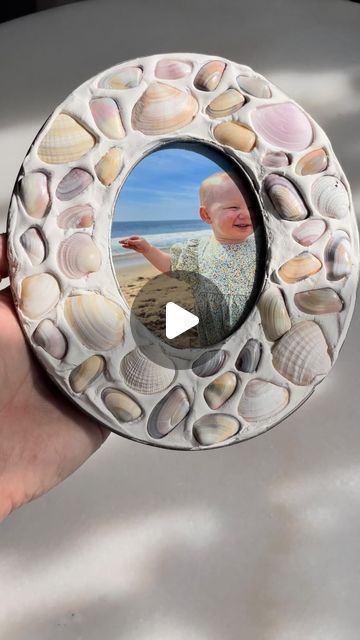 Dear Bungalow | Home Styling & Hosting on Instagram: "🐚🖼️ Being an Auntie is my favorite thing. I can’t wait until she’s old enough to craft with me, but also, can she stay this small forever? 🥹  Seashell art • seashell crafts • auntie life • souvenirs • seashell picture frame • toddler craft ideas • coastal grandmother aesthetic" Diy Seashell Picture Frame, Seashell Picture Frames Diy, Shells Aesthetics, Toddler Craft Ideas, Diy Seashell Crafts, Seashell Picture Frame, Seashell Picture Frames, Coastal Grandmother Aesthetic, Auntie Life