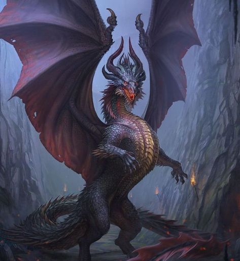 Dragon Anime, Types Of Dragons, Dragon Artwork Fantasy, Beast Creature, Dragon Illustration, Fantasy Beasts, Dragon Pictures, Fantasy Creatures Art, Fantasy Monster