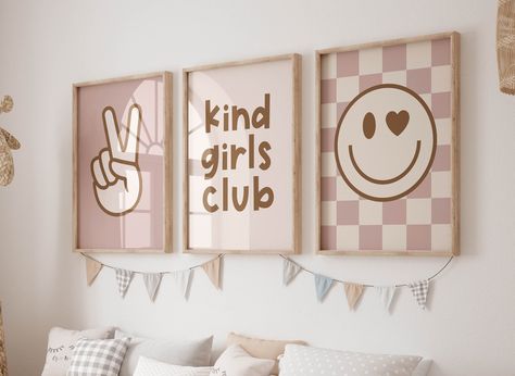 Girls Bedroom Artwork, Kids Wall Prints, Kids Room Art Prints, Children Wall Art, Retro Nursery, Girls Bedroom Art, Girls Room Wall Decor, Childrens Wall Decor, Girls Wall Decor