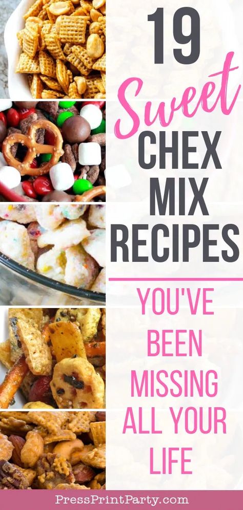 Sweet Chex Mix Recipes, Healthy Chex Mix, Easy Puppy Chow, Chex Mix Recipes Sweet, Chex Mix Recipes Original, Sweet Chex Mix, Sweet Chex, Puppy Chow Chex Mix Recipe, Homemade Chex Mix