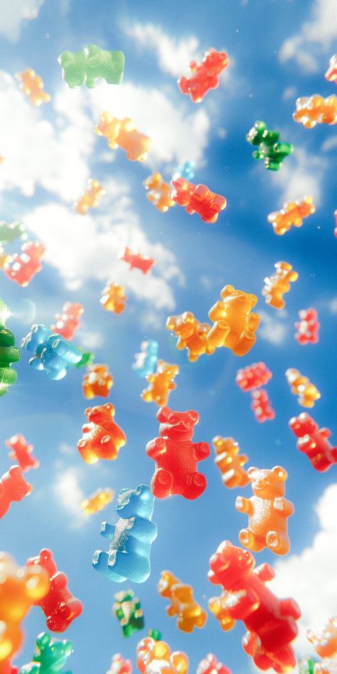 Gummy Wallpaper, Gummy Bears Aesthetic, Gummies Aesthetic, Gummy Bear Wallpaper, Jelly Wallpaper, Positive Wallpapers, X Twitter, Cute Pastel Wallpaper, Pop Art Wallpaper