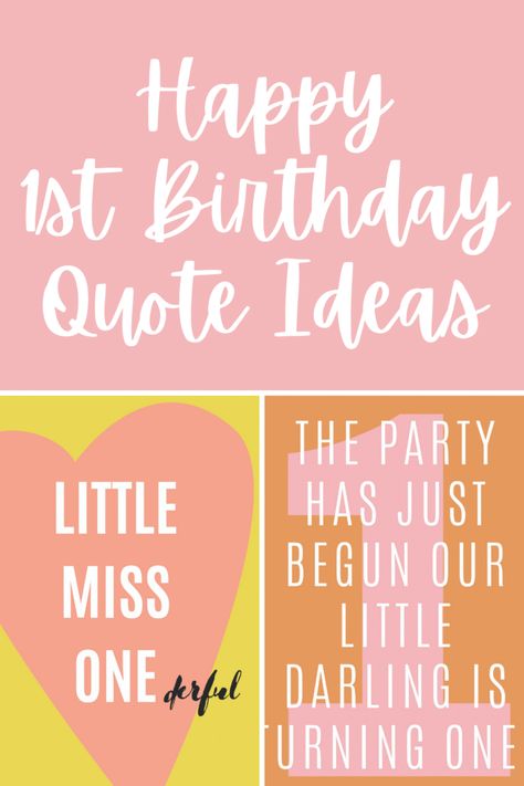 The Cutest First Birthday Quotes for Your 1-Year-Old - darling quote One Year Old Quotes Birthday, Turning One Quotes, One Year Birthday Quotes, First Birthday Sayings, 1st Birthday Sayings, 1st Birthday Letterboard, Diy First Birthday Card, One Year Old Quotes, Happy 1st Birthday Quotes Girl