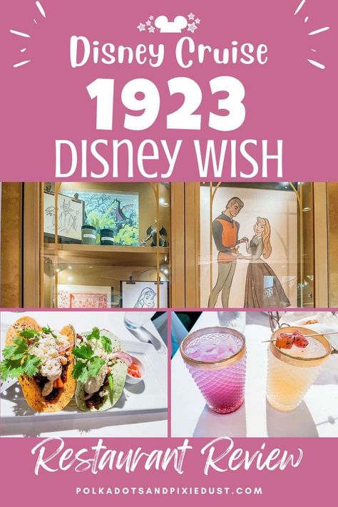 1923 Restaurant Review Disney Wish Cruise. All about Restaurants on Disney Wish Cruise Ship. Disney Wish Cruise Ship Food, Disney Wish Cruise Ship, Best Disney Snacks, Disney Wish Cruise, Disney Cruises, Cruise Disney, Disney Cruise Ships, Disney Cruise Vacation, Disney Cruise Tips