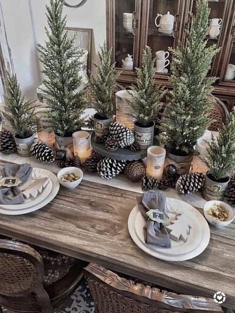 Natal Country, Fall Feast, Chirstmas Decor, Tafel Decor, Christmas Dining Table, Christmas Dining Room, Intimate Dinner, Christmas Tablescape, Classy Christmas