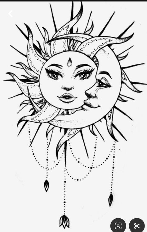 3d Sun, Eclipse Tattoo, Cute Halloween Tattoos, Geometric Line Tattoo, Cute Thigh Tattoos, Side Thigh Tattoos, Earthy Tattoos, Moon Coloring Pages, Beautiful Tattoos For Women