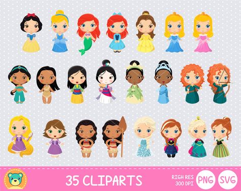 Disney Princess Clipart, Disney Princess Svg, Christmas Cartoon Characters, Princess Clipart, Princess Card, Disney Clipart, Disney Printables, Disney Easter, Disney Princesses And Princes