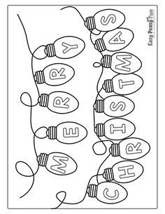 Christmas Coloring Pages - Easy Peasy and Fun Easy Christmas Crafts For Classroom, Merry Christmas Ideas Diy Crafts, Simple Christmas Images To Draw, Holidays Of The Year, Kindergarten Christmas Coloring Pages, Christmas Painting Templates, Whoville Coloring Pages, Merry Christmas Drawings Easy, Disney Christmas Coloring Pages Free Printable