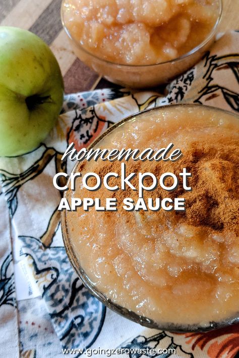 Slow Cooker Applesauce, Crockpot Applesauce, Apple Week, Crockpot Apple, Homemade Nut Butter, Quick Protein, Apple Sauce Recipes, Homemade Applesauce, Eat Seasonal