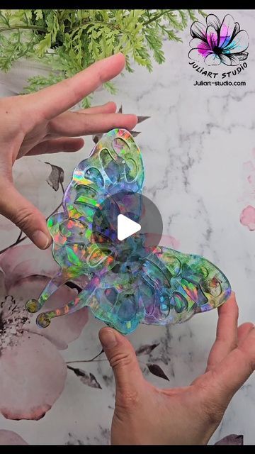 J u l i A r t  S t u d i o on Instagram: "So in love with this soft metallic color theme!
.
HOLO Luna Moth Silicone Mold on my website juliart-studio.com. 
.
#lunamoth #holographic #resinpour #pour #processvideo #resindemolding #resinmold #epoxymold #epoxyart #driedflowers #hydrangeas #alcoholink #processvideo" Resin Pour, Luna Moth, Color Theme, So In Love, Arts And Crafts Projects, Resin Molds, Diy Arts And Crafts, Metallic Colors, Color Themes