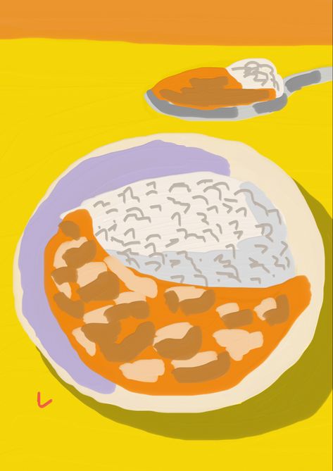 Butter Chicken Illustration, Curry Illustration, Curry Food, Butter Chicken Curry, Chicken Drawing, Chicken Illustration, Butter Brands, Eat Lunch, Chicken Curry