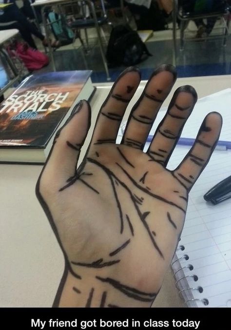 Bored In Class, Hand Doodles, Pen Tattoo, Borderlands, Hand Art, Book Art Drawings, Simple Doodles, Art Tutorials Drawing, Doodle Drawings