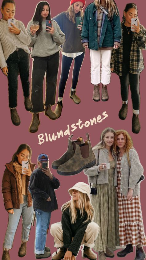 Cute Blundstone Outfits, Styling Blundstones, Blundstone Women Outfit Winter, Blundstone Dress Outfit, Christmas Tree Farm Outfit, Style Blundstones, Blundstones Outfit, Blundstone Outfits, Blundstone Outfit