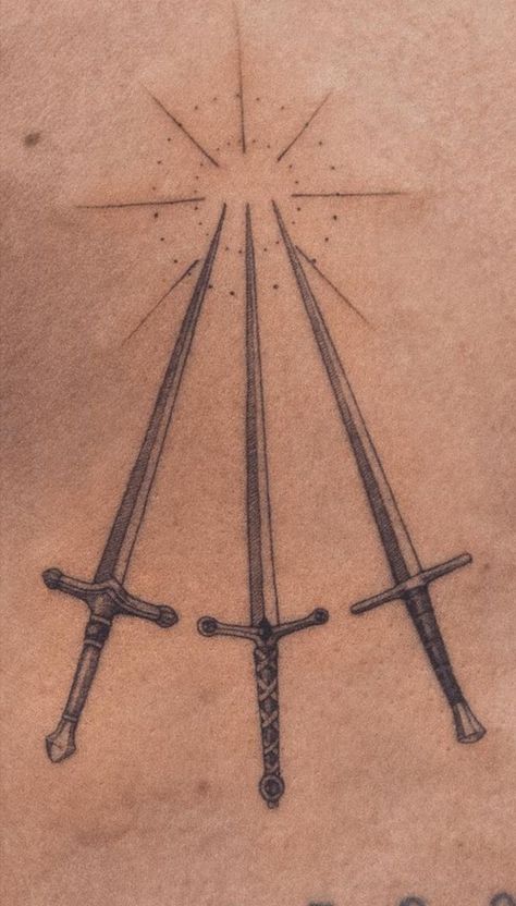 Trident Tattoo, Tattoo Catalog, Line Tattoo Ideas, Medieval Tattoo, Ear Tattoo Ideas, Gemini Tattoo, Arte Peculiar, Greek Tattoos, Dagger Tattoo