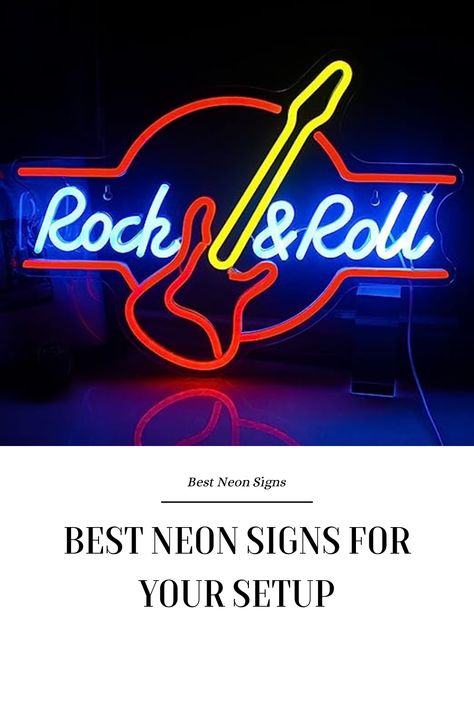 A rock and roll neon sign #rock&roll #neon #light Room Decor Led Lights, Letters For Wall, Led Lights For Bedroom, Wall Room Decor, Lights For Bedroom, Music Fest, Light Letters, Decoration Birthday, Walls Room