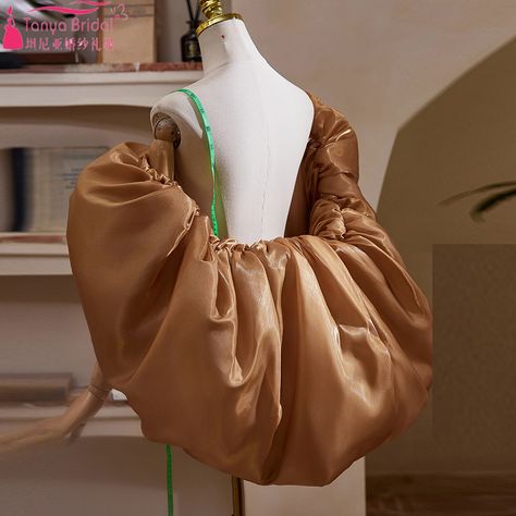 Brown Organza Puffy Short Cape With Sleeve Hold ,Women Fashion Bolero Jacket   ZJ344 - AliExpress 320 Evening Jacket, Evening Jackets, Bolero Jacket, Formal Attire, Women Fashion, Cape, Color Design, Couture, Haute Couture