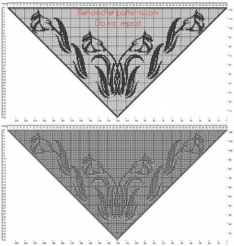 Filet crochet charts