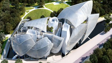 Location Fondation Louis Vuitton - Paris 16ème - Trait'Tendance Frank Gehry Architecture, Gehry Architecture, Architecture Cool, Daniel Libeskind, Rem Koolhaas, Frank Gehry, Living Modern, Interesting Buildings, Amazing Buildings