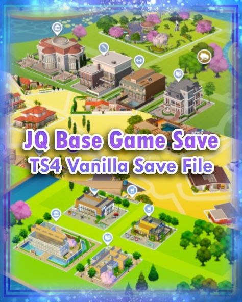 JQ Basegame Save - CC Free Basegame Only Save File | Patreon Sims 4 Base Game, Save File, Cold Weather Outfits, Sims Cc, Sims 4, Vanilla