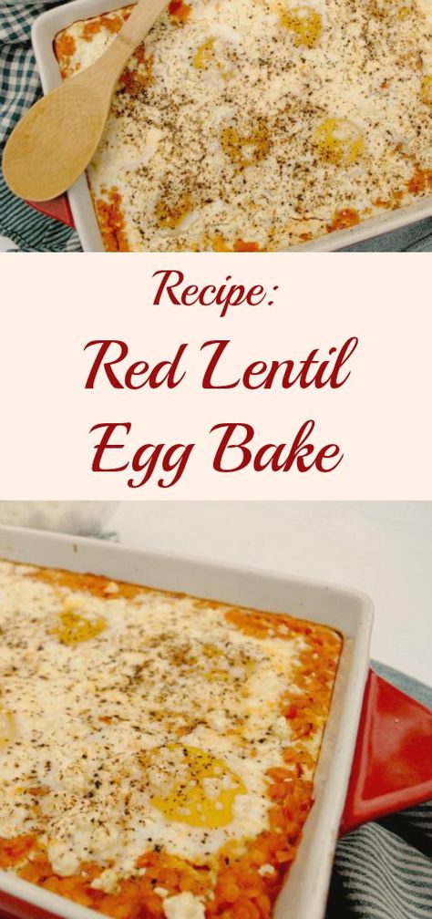 Homestead Cooking, Lentil Dishes, Egg Bake, Family Dinner Ideas, Elimination Diet, Lentil Recipes, Healthy Dinners, Red Lentil, Baked Eggs