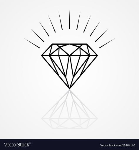 Diamond Tattoo Men, Diamond Sketch, Diamond Tattoo Designs, Line Drawing Tattoos, Catrina Tattoo, Diamond Outline, Diamond Tattoos, Diamond Vector, Tattoo Inspiration Men